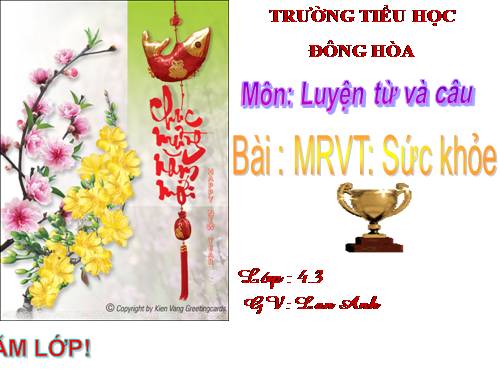 Tuần 20. MRVT: Sức khoẻ