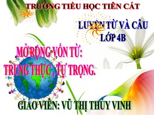 Tuần 5. MRVT: Trung thực - Tự trọng