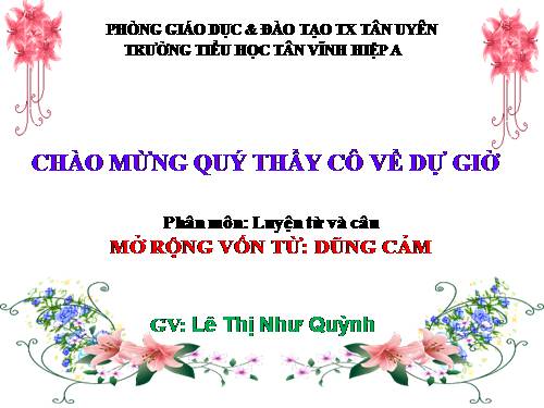 Tuần 25-26. MRVT: Dũng cảm