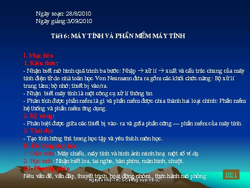 Tiết 6-Máy tính và phần mềm máy tính