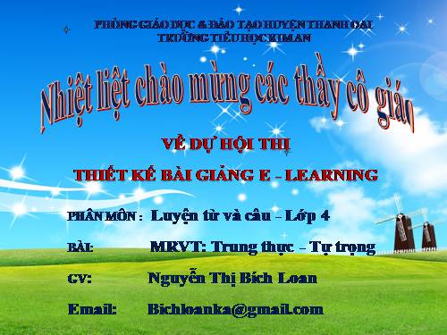 Tuần 6. MRVT: Trung thực - Tự trọng