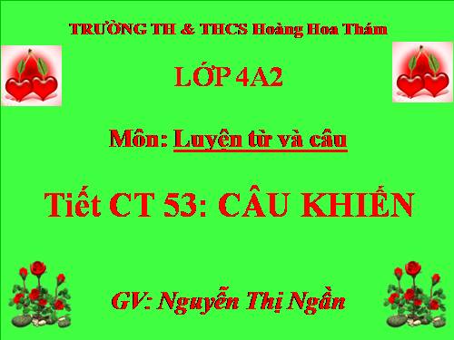 Tuần 27. Câu khiến