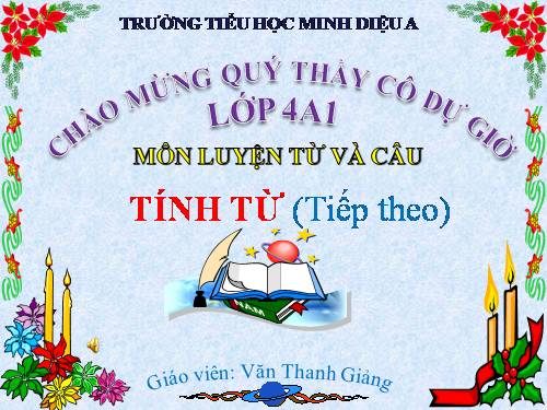 Tuần 12. Tính từ (tiếp theo)