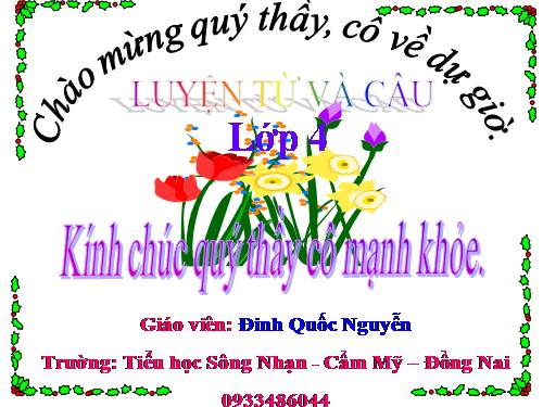 Tuần 9. Động từ