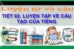 Tuần 1. Luyện tập về cấu tạo của tiếng