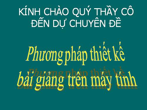 phương pháp thiết kế bài giảng