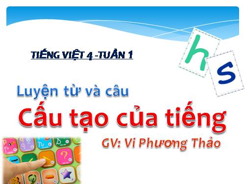 Tuần 1. Cấu tạo của tiếng