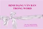 Định dạng văn bản trong word