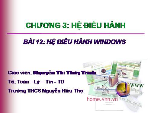 bài 12 - hệ điều hành windows (tiết 24)