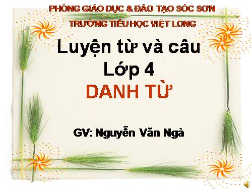 Tuần 5. Danh từ