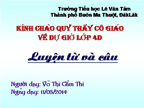 Tuần 26. Luyện tập về câu kể Ai là gì?