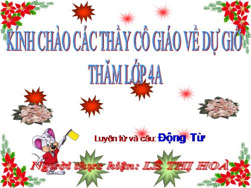 Tuần 9. Động từ