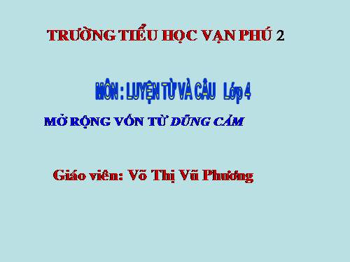 Tuần 25-26. MRVT: Dũng cảm