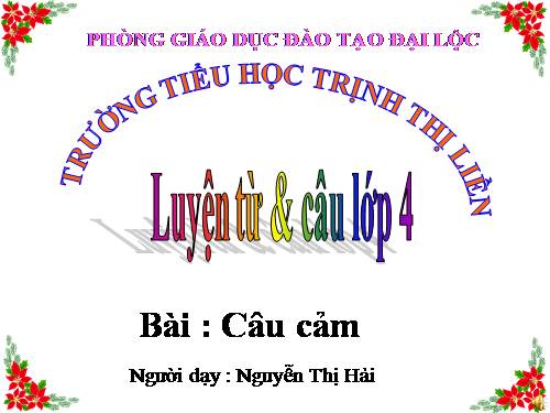 Tuần 30. Câu cảm