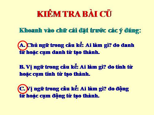 Tuần 20. Luyện tập về câu kể Ai làm gì?