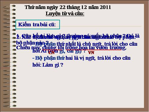 Tuần 17. Vị ngữ trong câu kể Ai làm gì?