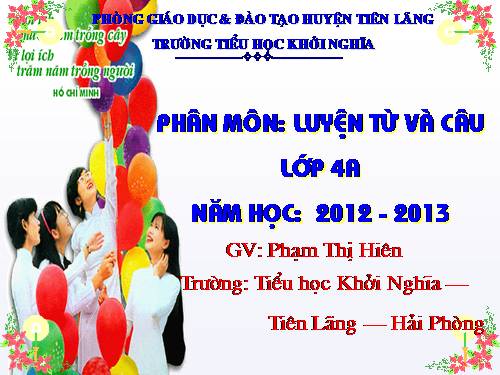 Tuần 27. Cách đặt câu khiến