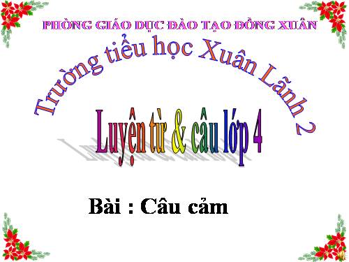 Tuần 30. Câu cảm