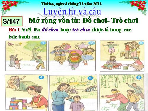 Tuần 15. MRVT: Đồ chơi - Trò chơi