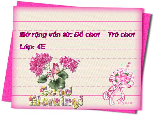 Tuần 15. MRVT: Đồ chơi - Trò chơi