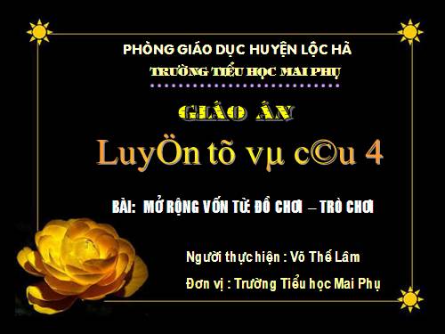 Tuần 15. MRVT: Đồ chơi - Trò chơi