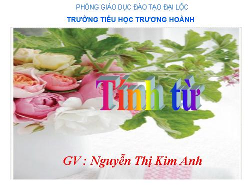 Tuần 11. Tính từ