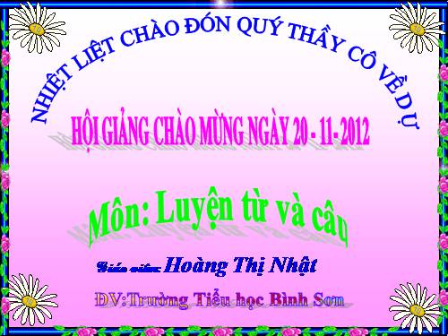 Tuần 9. Động từ