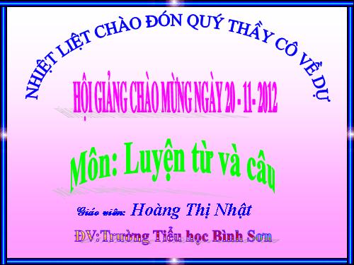 Tuần 9. Động từ