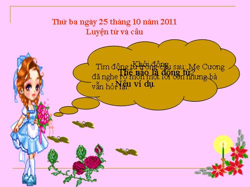 Tuần 11. Luyện tập về động từ