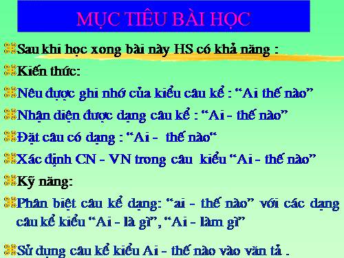 Tuần 21. Câu kể Ai thế nào?