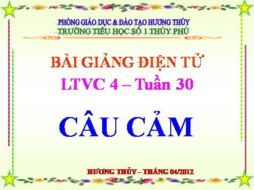 Tuần 30. Câu cảm