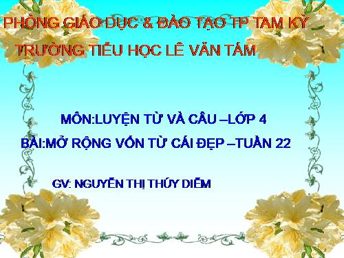 Tuần 22-23. MRVT: Cái đẹp