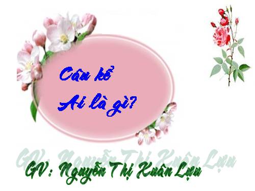 Tuần 24. Câu kể Ai là gì?