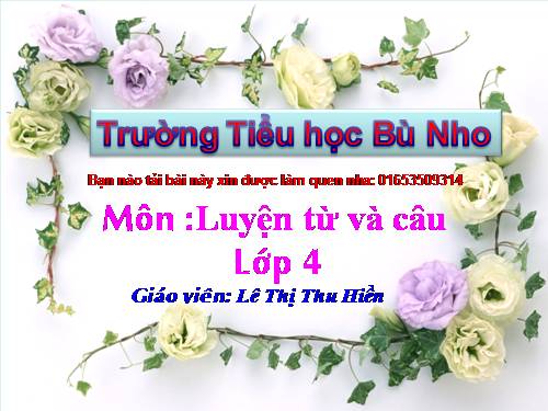 Tuần 22-23. MRVT: Cái đẹp