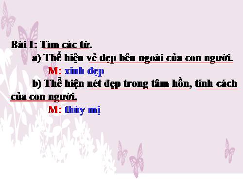 Tuần 22-23. MRVT: Cái đẹp