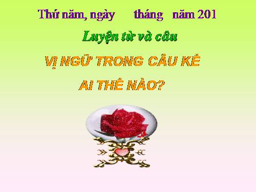 Tuần 21. Vị ngữ trong câu kể Ai thế nào?