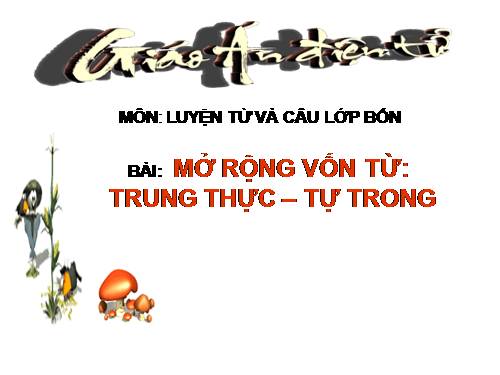 Tuần 5. MRVT: Trung thực - Tự trọng