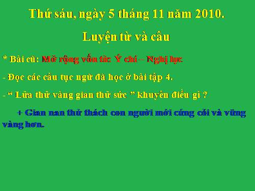 Tuần 12. Tính từ (tiếp theo)