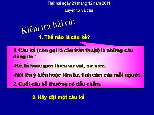 Tuần 17. Câu kể Ai làm gì?