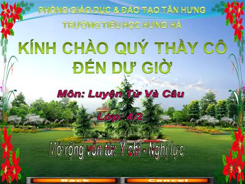 Tuần 12. MRVT: Ý chí - Nghị lực