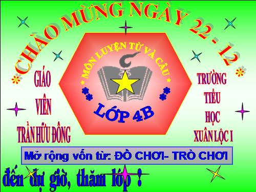 Tuần 15. MRVT: Đồ chơi - Trò chơi