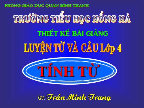 Tuần 11. Tính từ