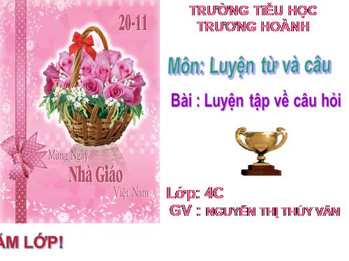 Tuần 14. Luyện tập về câu hỏi