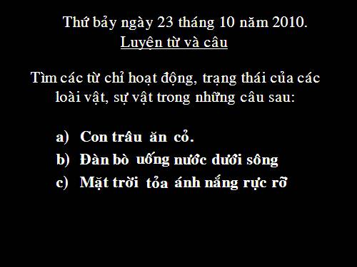 Tuần 9. Động từ