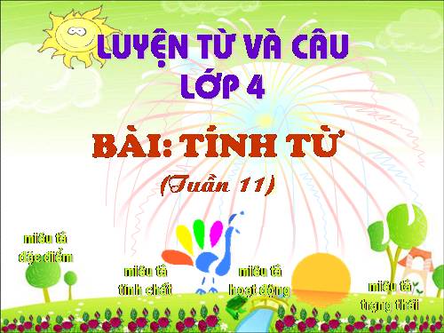 Tuần 11. Tính từ