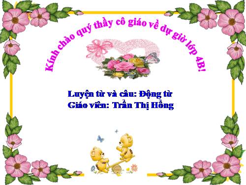 Tuần 9. Động từ