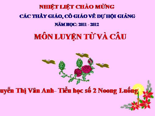 Tuần 9. Động từ