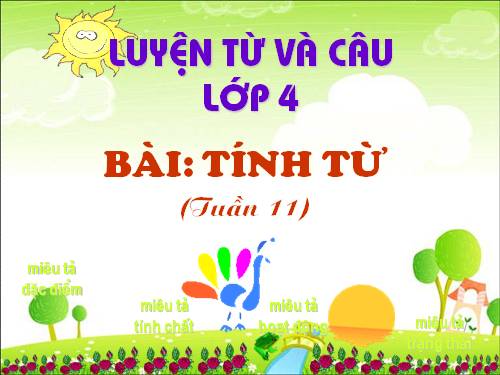 Tuần 11. Tính từ