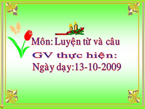 Tuần 9. Động từ