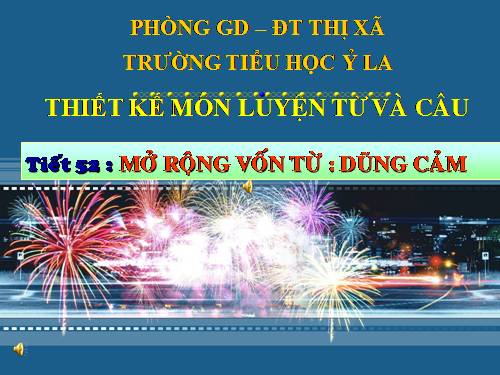 Tuần 25-26. MRVT: Dũng cảm